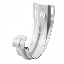 Docke STAL PREMIUM 125/90 мм Карнизный кронштейн Пломбир RAL9010 78шт/упак