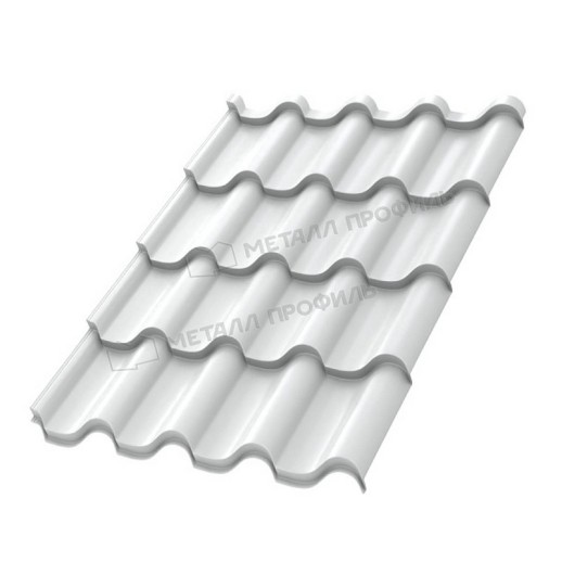 Металлочерепица МеталлПрофиль Монтерроса-X NormanMP (Полиэстер-01-9003-0.5) /1 кв.м./