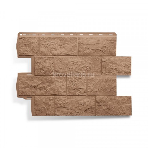 Панель Туф ЭКО бежевый (0,796мх0,591м)  Альта-Профиль