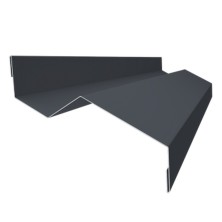 Планка примыкания в накладку 25х17х35х17 0,5 Satin Matt TX RAL 7024 мокрый асфальт (2м)
