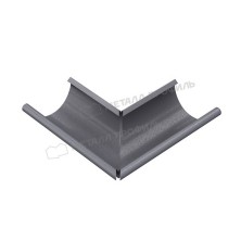 Угол желоба наружный МЕТАЛЛ ПРОФИЛЬ Foramina Freeze 125/100 Grey