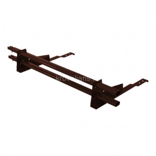 Снегозадержатель трубчатый Borge 1м, 2 опоры, для черепичной кровли, темно-коричневый (RR 32)
