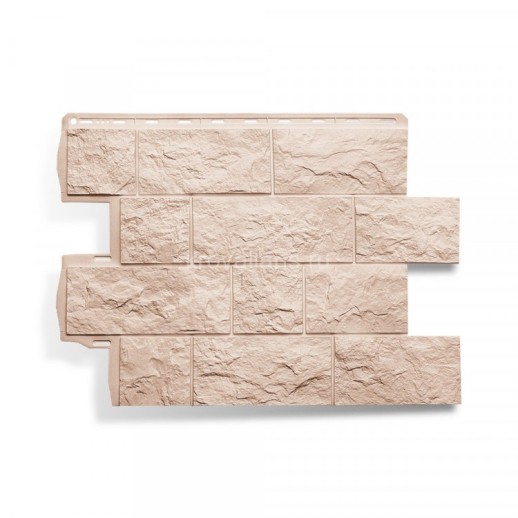 Панель Туф ЭКО кремовый (0,796мх0,591м)  Альта-Профиль