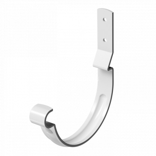 Docke STAL PREMIUM 125/90 мм Карнизный крюк короткий Пломбир RAL9010 60шт/упак