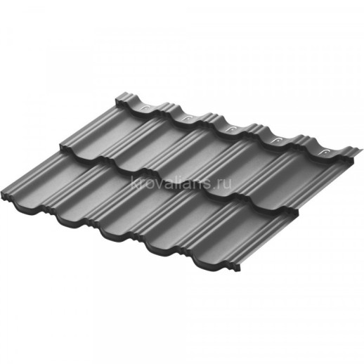 Модульная металлочерепица AquaSystem Гётеборг 1205х765 мм PE Rooftop Matt Zn180 0,5мм RAL7016