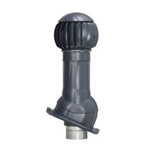Gervent (Гервент) Готовый комплект, изолированный, кровли PROF-20,  125/160 Н=350мм, (серый графит) RAL 7024 Twister