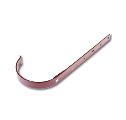 Держатель желоба длинный Металл Профиль Престиж 125/100 ral 3011 1 шт