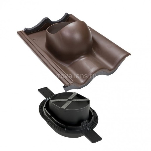 Vilpe (Вилпе) Tiili 2К-проходной элем. для цементо-песч.череп (Коричневый) /1 шт/