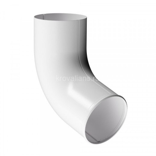 Docke STAL PREMIUM 125/90 мм Отвод трубы Пломбир RAL9010 18шт/упак