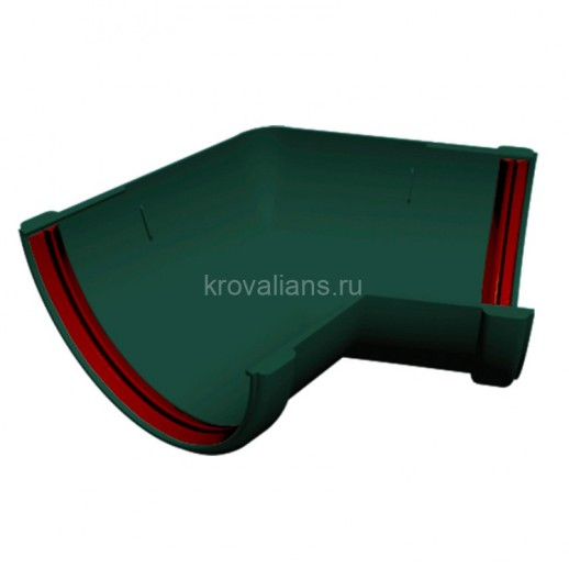 GL Дизайн 135/87 Угол желоба 135 град. 135 ПВХ Grand Line зелёный (RAL 6005)