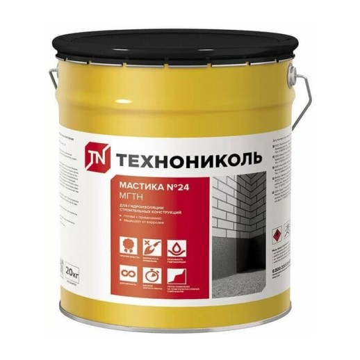 Мастика гидроизоляционная ТехноНИКОЛЬ №24 (МГТН) ведро 20 кг