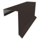 Планка торцевая кровельная фальц 65х97 0,5 Satin Matt TX RR 32 темно-коричневый (2м)