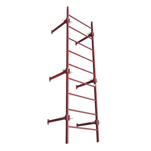 Секция пожарной лестницы BORGE 800, 3м, оцинк., красное вино (RAL 3005)