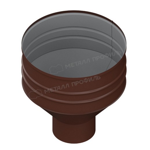 Воронка водосборная МЕТАЛЛ ПРОФИЛЬ ПРОЕКТ D350х150 Ral 8017