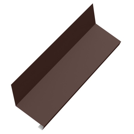 Планка примыкания нижнего к трубе AQUACLICK 150х200х35х30х2000 PE 0,5 мм Zn140 RAL8017