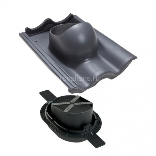 Vilpe (Вилпе) Tiili 2К-проходной элем. для цементо-песч.череп (Серый) /1 шт/