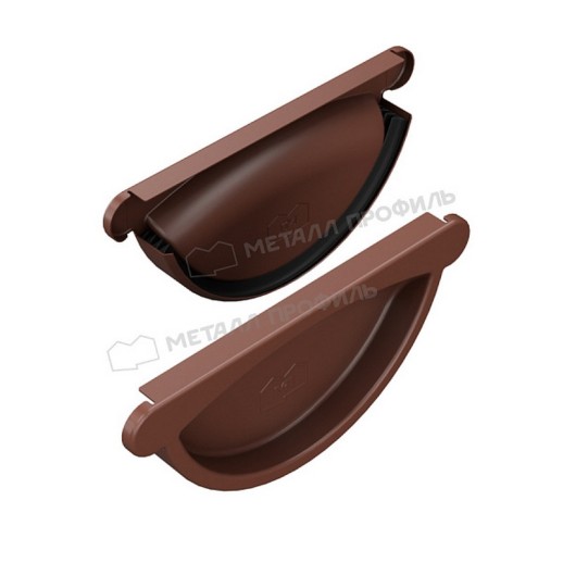Заглушка желоба МЕТАЛЛ ПРОФИЛЬ Foramina PUR 150/100 RAL 8017, коричневый