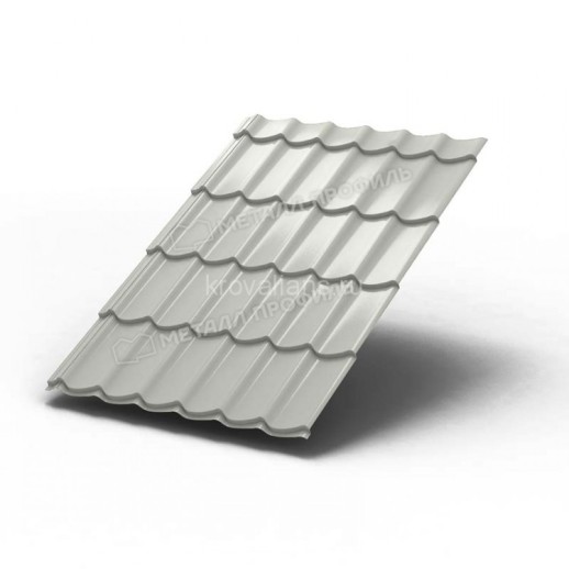 Металлочерепица МеталлПрофиль Ламонтерра-XL NormanMP (Полиэстер-01-9002-0.5) /1 кв.м./