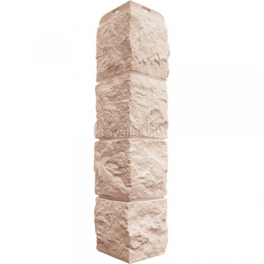 Угол наружный Туф ЭКО кремовый  (0,58м х 0,15м) Альта Профиль 10шт/уп