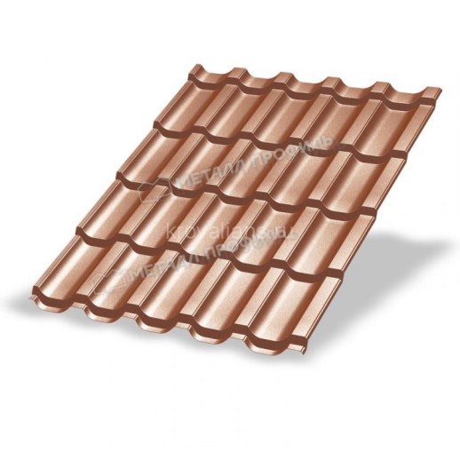 Металлочерепица МеталлПрофиль Монтекристо-S (Colorcoat Prisma-03-Helios-0.5) /1 кв.м./