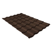 Металлочерепица кредо 0,5 Velur X RAL 8017 шоколад