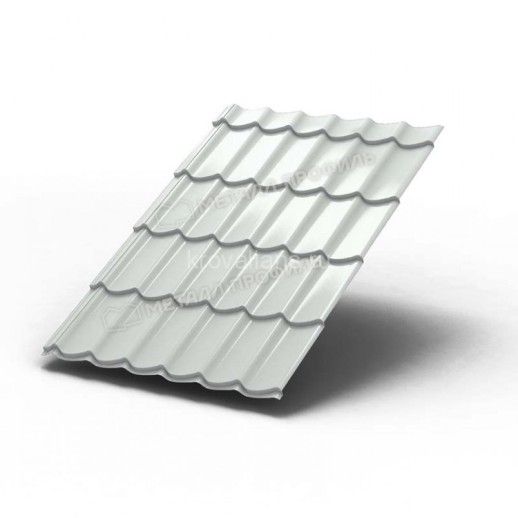 Металлочерепица МеталлПрофиль Ламонтерра-XL NormanMP (Полиэстер-01-9003-0.5) /1 кв.м./