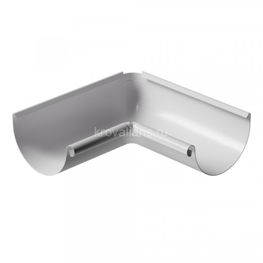 Docke STAL PREMIUM 125/90 мм Угол внутренний  90 гр Пломбир RAL9010 8шт/упак