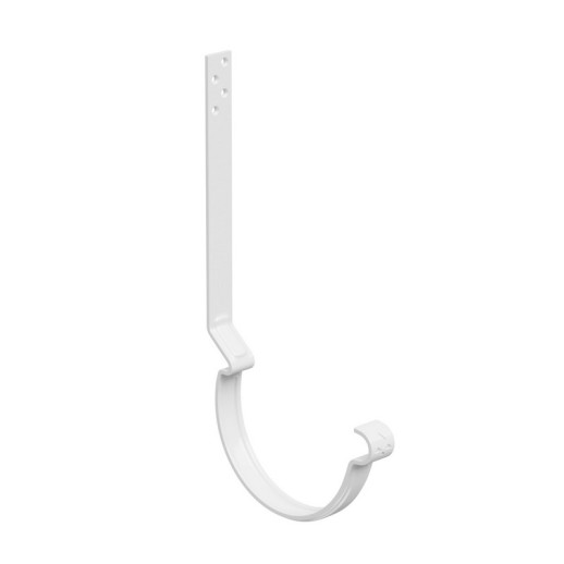 AS PUrus 125/90 Крюк желоба удлиненный 230мм с компл. крепления (МУ), RAL 9003 24шт/уп. ДО ОКОНЧАНИЯ СКЛ ОСТАТКОВ