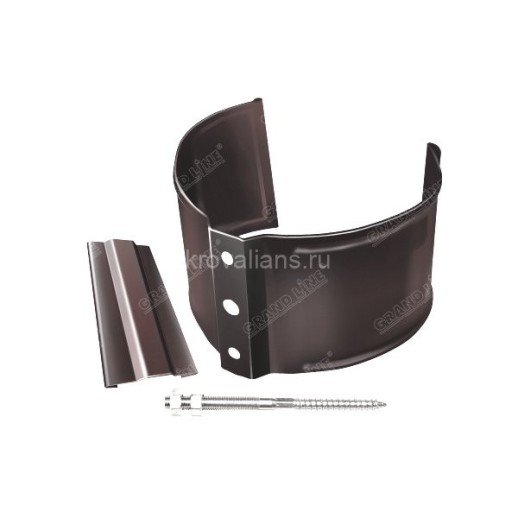 Optima 125/90 Кронштейн трубы на кирпич 90мм RR 32 темно-коричневый