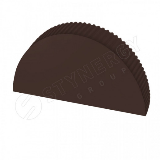 Заглушка к полукруглому коньку простая Stynergy (Стинержи) (CORUNDUM50-8017-0.5) /1 шт/