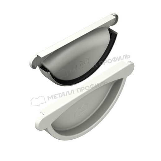 Заглушка желоба МЕТАЛЛ ПРОФИЛЬ Foramina PUR 125/100 RAL 9010, белый