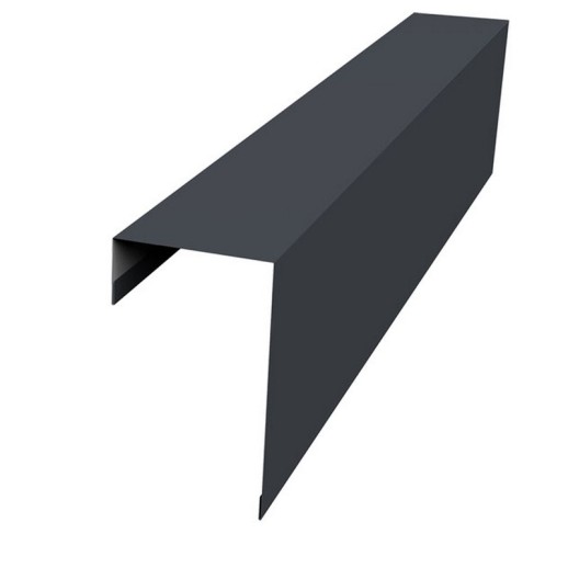 Планка торцевая фасадная фальц 65мм 0,5 Satin Matt TX RAL 7024 мокрый асфальт (2м)