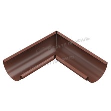 МУгол желоба внутренний МЕТАЛЛ ПРОФИЛЬ Foramina PUR 150/100 RAL 8017, коричневый