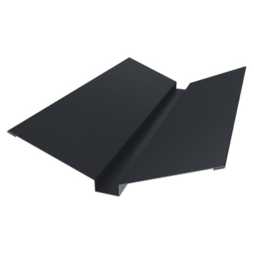 Планка ендовы верхней 115х30х115 0,5 Satin с пленкой RAL 7024 мокрый асфальт
