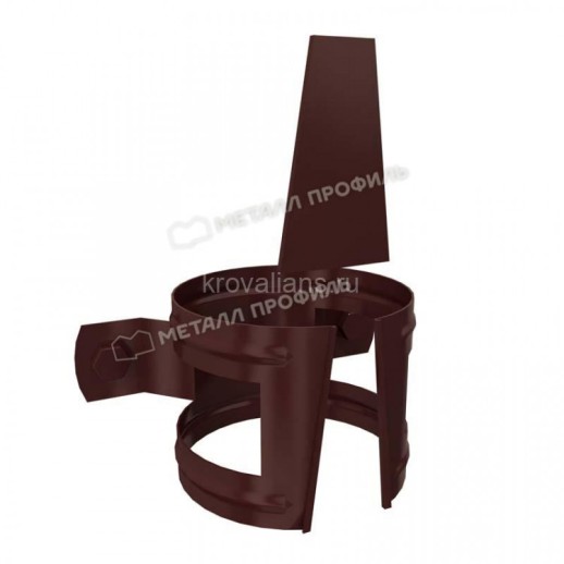 МП GS lite Держатель трубы, RAL 8017, коричневый D90 (на дерево)