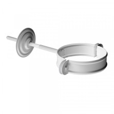 Docke STAL PREMIUM 125/90 мм Хомут трубы Пломбир RAL9010 40шт/упак