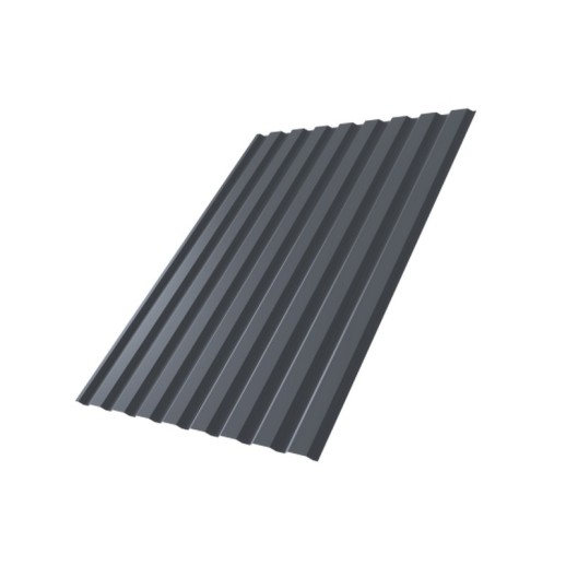 Профнастил С20В Grand Line 0,5 PurLite Мatt RAL 7024 мокрый асфальт