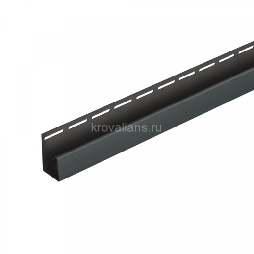Docke-R Фасадный J-профиль 26 мм, Графитовый, 20шт/уп