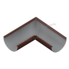 Угол желоба МЕТАЛЛ ПРОФИЛЬ ПРОЕКТ D185 Ral 8017