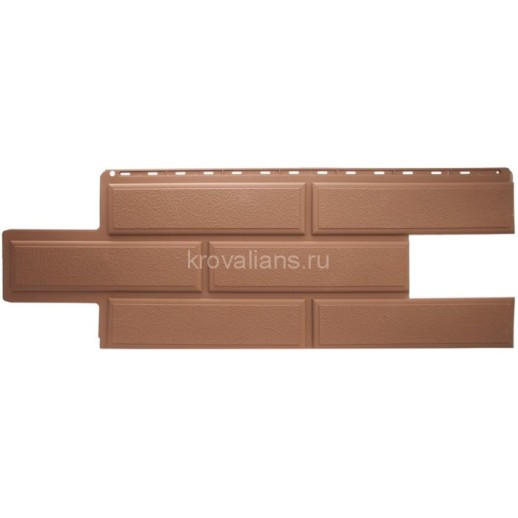 Панель Венеция ЭКО ТЕРРАКОТОВЫЙ (1,25м х 0,45 м х 0,017м) Альта Профиль 10шт/уп