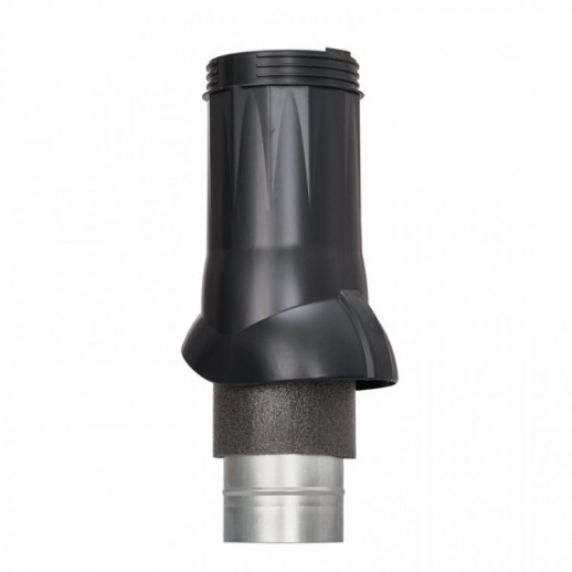 Gervent Вент. выход изолир., 125/160 Н=350мм, черный RAL 9005 Static