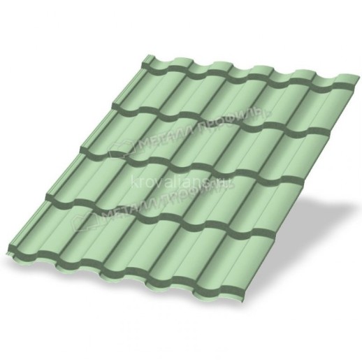 Металлочерепица МеталлПрофиль Монтекристо-S NormanMP (Полиэстер-01-6019-0.5) /1 кв.м./
