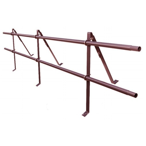 Ограждение кровельное BORGE Эконом  H-90см, тип 3, 3 метра, коричнево-красный (RAL 3011),с двумя доп