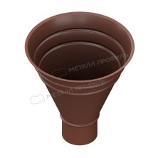 Воронка водосборная МЕТАЛЛ ПРОФИЛЬ Foramina PUR 125/100 RAL 8017, коричневый