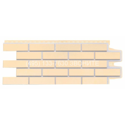 GL Панель фасадная полипропиленовая Клинкерный кирпич Премиум шампань (0,995*0,390) 10шт/уп шов 7004