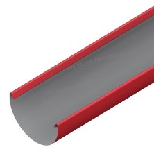 Желоб водосточный МЕТАЛЛ ПРОФИЛЬ ПРОЕКТ D185х3000 Ral 3011