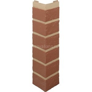 Угол наружный Кирпич КРАСНЫЙ (0,470м х 0,100м х 0,028м) Альта Профиль 10шт/уп
