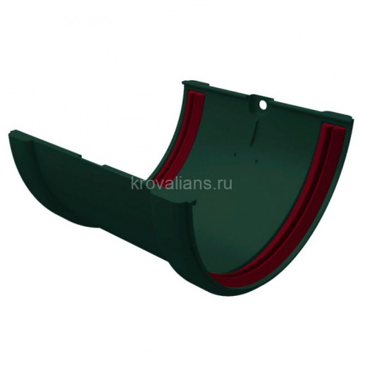 GL Standart 120/87 Соединитель желобов ПВХ Grand Line зелёный (RAL 6005) (48 шт./уп.)