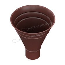 Воронка водосборная МЕТАЛЛ ПРОФИЛЬ Foramina PUR 125/100 RR 32, коричневый
