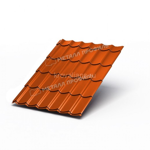 Металлочерепица МеталлПрофиль Ламонтерра NormanMP (Полиэстер -01-8004-0.5) /1 кв.м./
